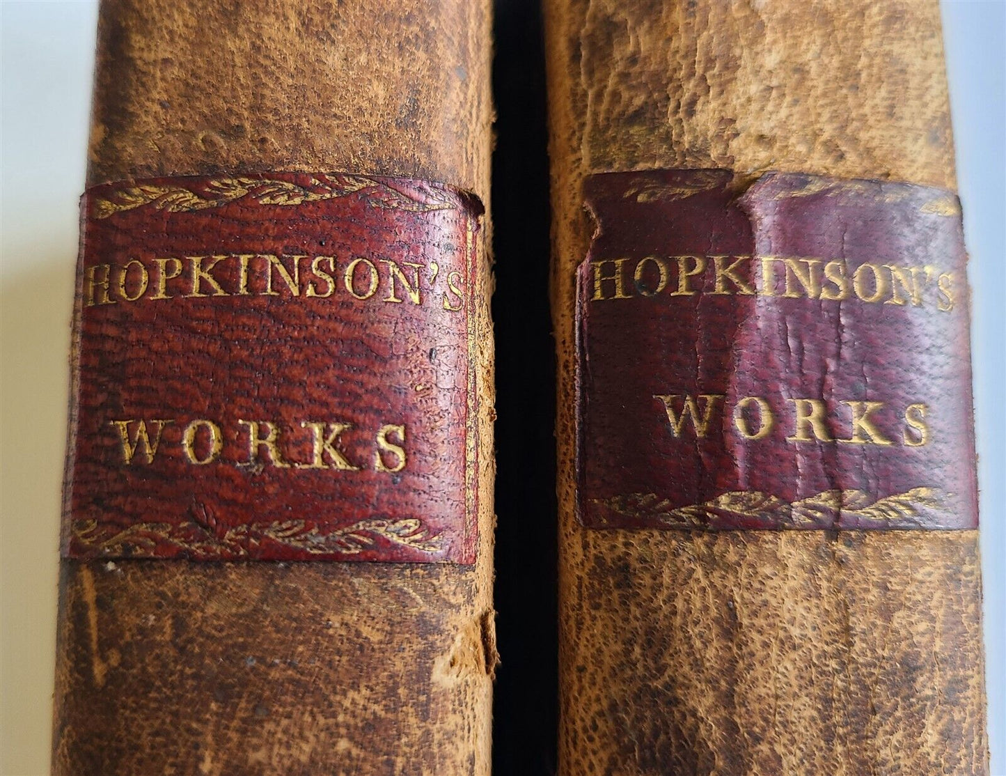 1792 MISCELLANEOUS ESSAYS WRITINGS of FRANCIS HOPKINSON 2 Vols antique AMERICANA