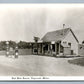 EDGECOMB ME GAS STATION RED BIRD LUNCH VINTAGE REAL PHOTO POSTCARD RPPC