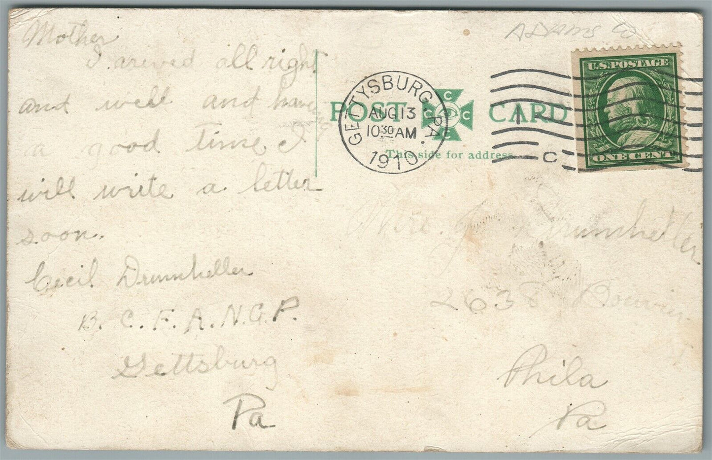 CAMP LIFE OF NATIONAL GUARDS ANTIQUE POSTCARD