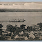 RUSSIA VOLGA VERHNII USLON FERRY ANTIQUE POSTCARD