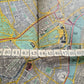 1890 TAPE INDICATOR MAP OF LONDON antique