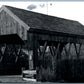 HAMILTON NY AMERICANA VILLAGE COVERED BRIDGE VINTAGE REAL PHOTO POSTCARD RPPC