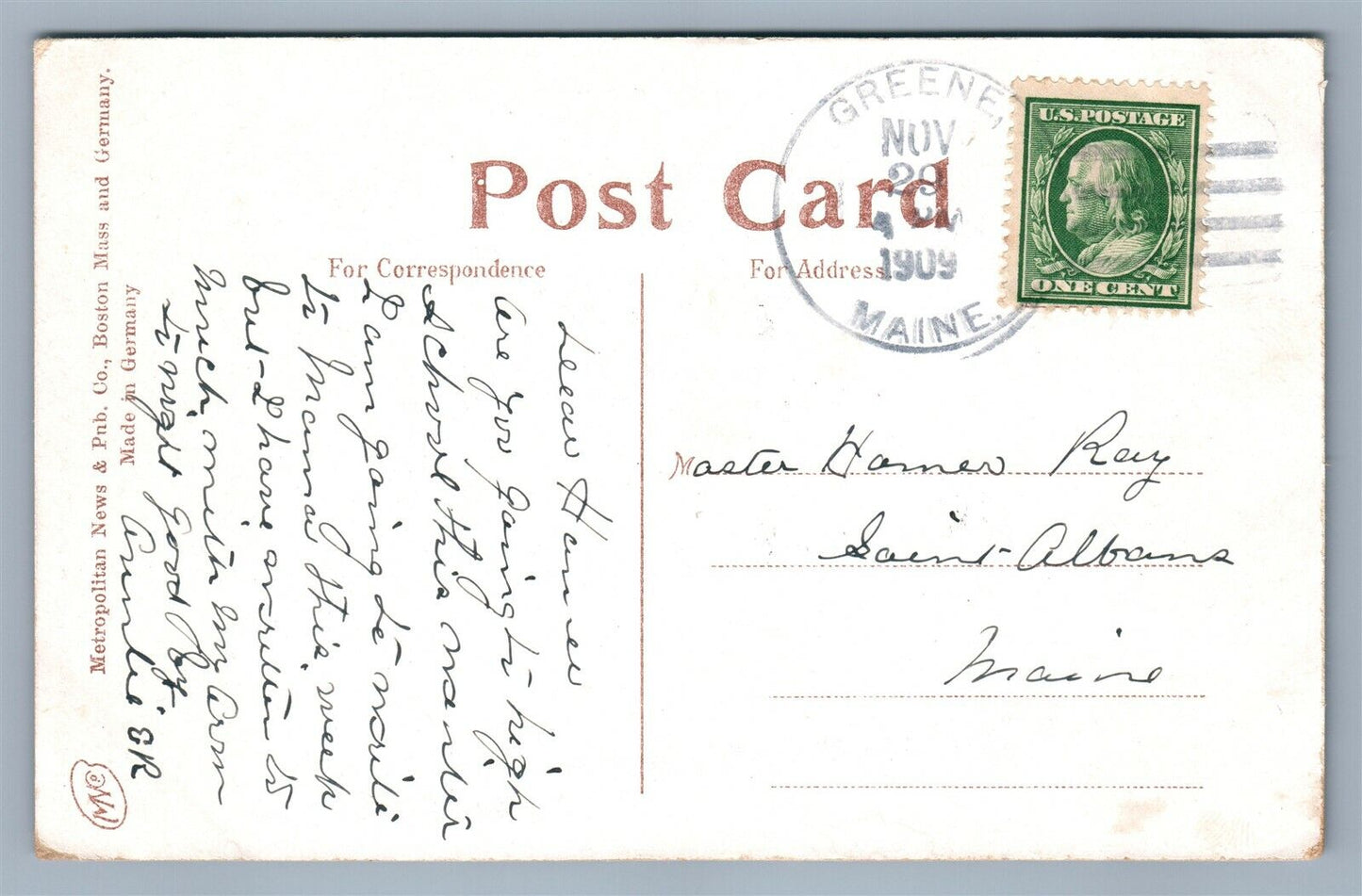 AUGUSTA ME SHOE FACTORY ANTIQUE POSTCARD