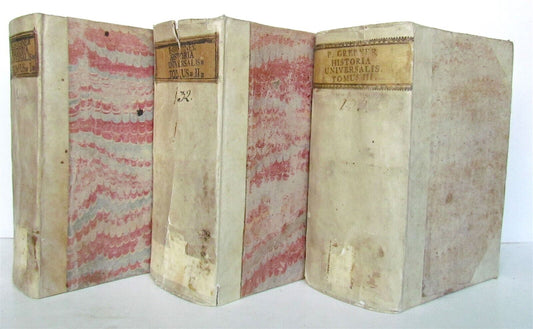 1757-64 ROMAN EMPIRE HISTORY 3 VOLUMES antique in LATIN