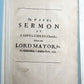 1690 Dr. Wake's SERMON at SEPULCHRES CHURCH before LORD MAYOR antique in ENGLISH