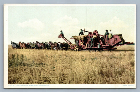 HAYMAKING FARMING ANTIQUE POSTCARD