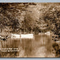 LAKE HOPARCONG NJ WHERE THE BIRDS SING ANTIQUE REAL PHOTO POSTCARD RPPC