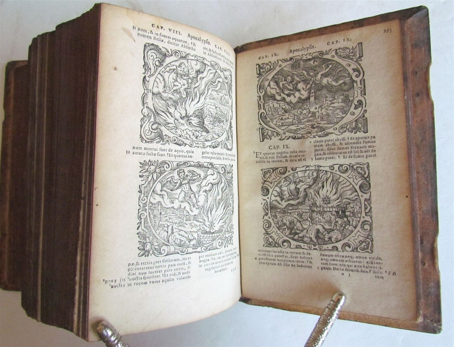 1585 BIBLE ILLUSTRATED Jost Amman & Virgil Solis BIBLIA SACRA antique PIGSKIN