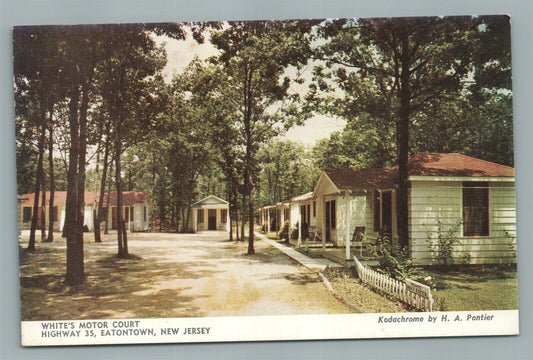 EATONTOWN NJ WHITE'S MOTOR COURT VINTAGE POSTCARD