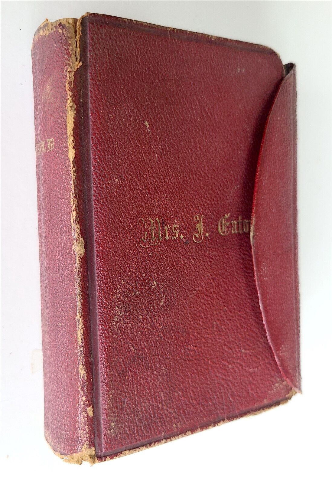 1866 BIBLE in ENGLISH ANTIQUE OLD & NEW TESTAMENTS Americana WALLET STYLE