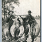 GILBERTVILLE MA DUCK HUNTING EXAGGERATED ANTIQUE POSTCARD