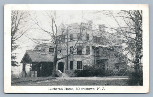 MOORESTOWN NJ LUTHERAN HOME ANTIQUE POSTCARD w/ PRAY FOR PEACE STAMP