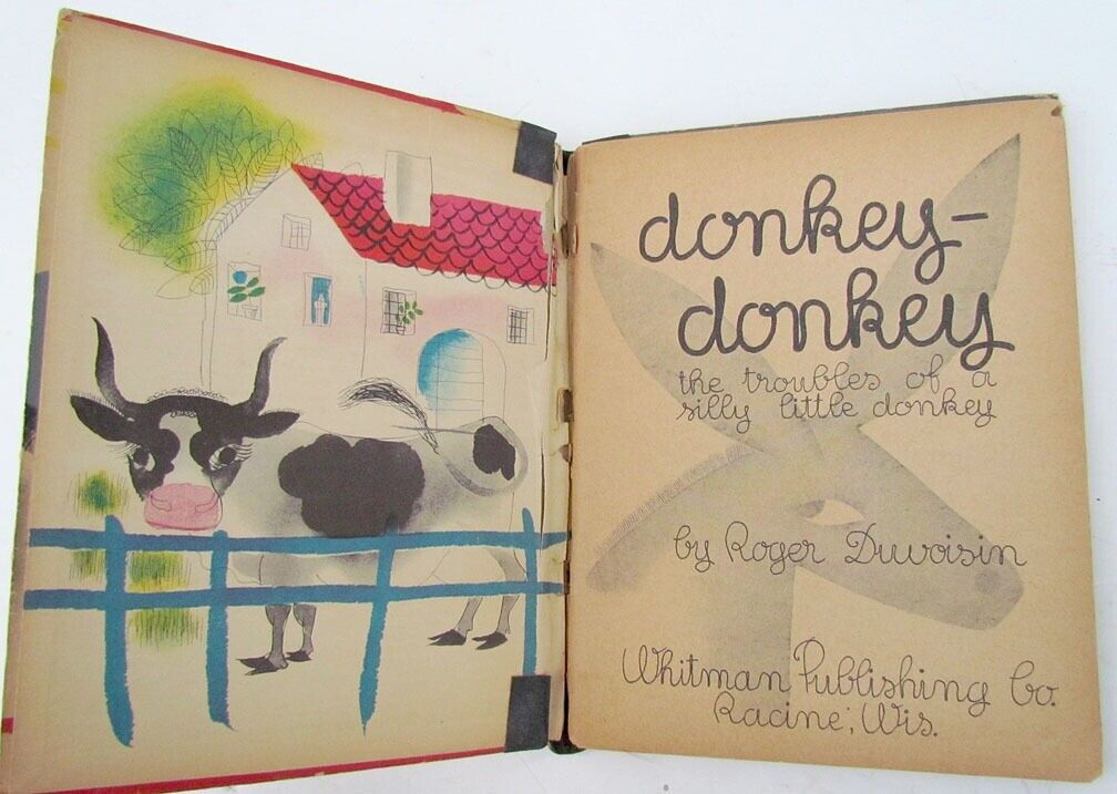 VINTAGE RARE 1933 DONKEY DONKEY AMERICAN ILLUSTRATED CHILDRENS BOOK 1st EDITION