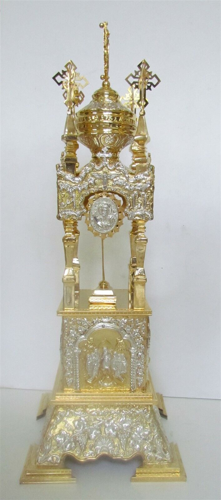 GREEK RUSSIAN ORTHODOX CHURCH LARGE RELIQUARY centerpiece