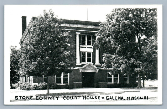 GALENA MO STONE COUNTY COURT HOUSE VINTAGE REAL PHOTO POSTCARD RPPC