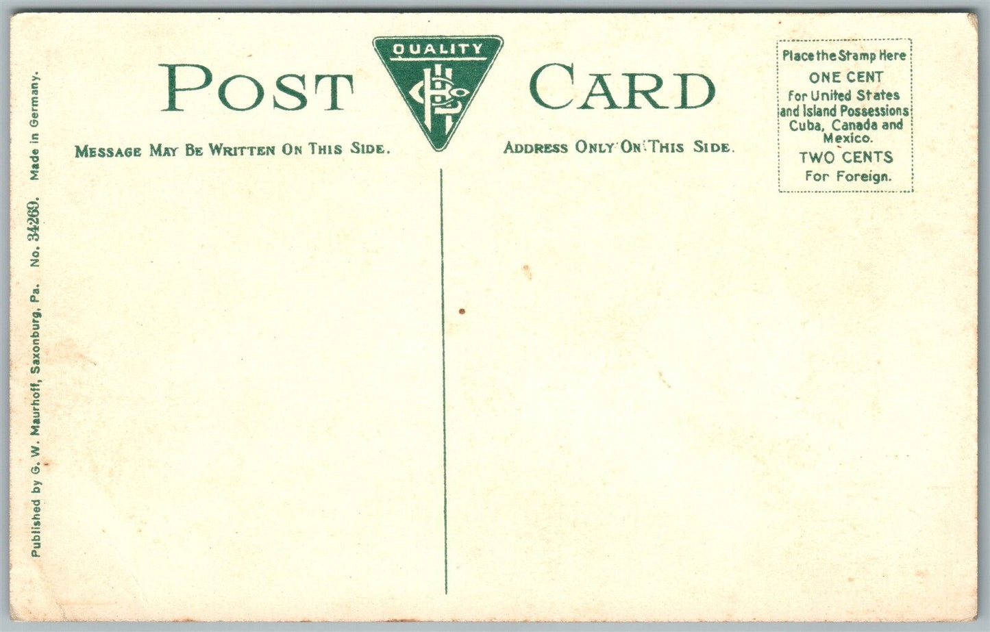 SAXONBURG PA UNION CEMETERY ANTIQUE POSTCARD