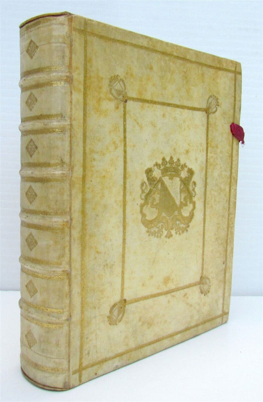 1780 Propertius POETRY Elegiarum UTRECHT ARMORIAL VELLUM BINDING antique