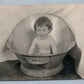 BABY BATH ANTIQUE REAL PHOTO POSTCARD RPPC