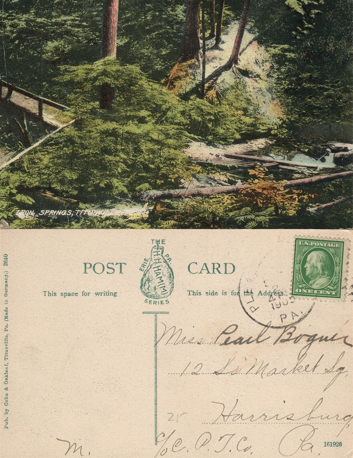 TITUSVILLE PA IRON SPRINGS ANTIQUE POSTCARD