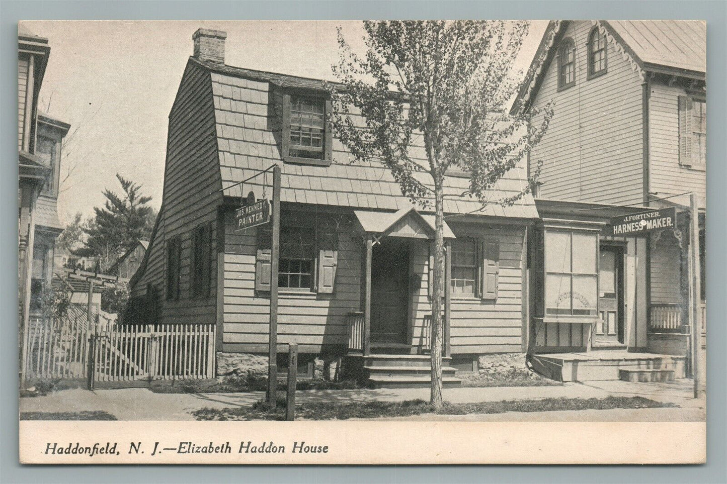 HADDONFIELD NJ ELIZABETH HADDON HOUSE ANTIQUE POSTCARD