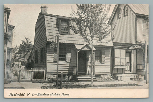 HADDONFIELD NJ ELIZABETH HADDON HOUSE ANTIQUE POSTCARD