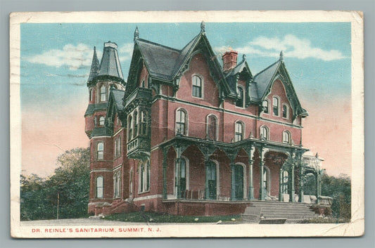 SUMMIT NJ DE REINLE'S SANITARIUM ANTIQUE POSTCARD
