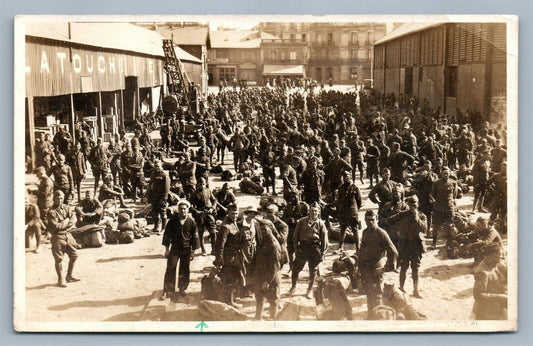 AMERICAN SOLDIERS & SAILORS ANTIQUE REAL PHOTO POSTCARD RPPC