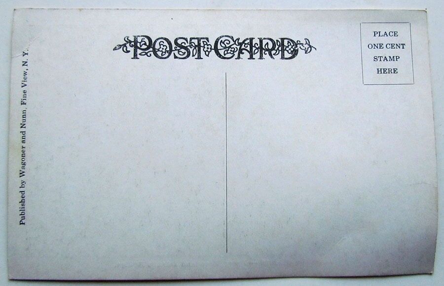 ANTIQUE POSTCARD AMERICAN CHANNEL FROM THOUSAND ISLANDS BRIDGE N.Y. ships