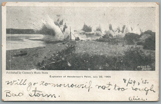 HENDERSON'S POINT ME EXPLOSION ANTIQUE POSTCARD