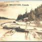 BRADFORD CANADA FISHING EXAGGERATED ANTIQUE REAL PHOTO POSTCARD RPPC CORK STAMP