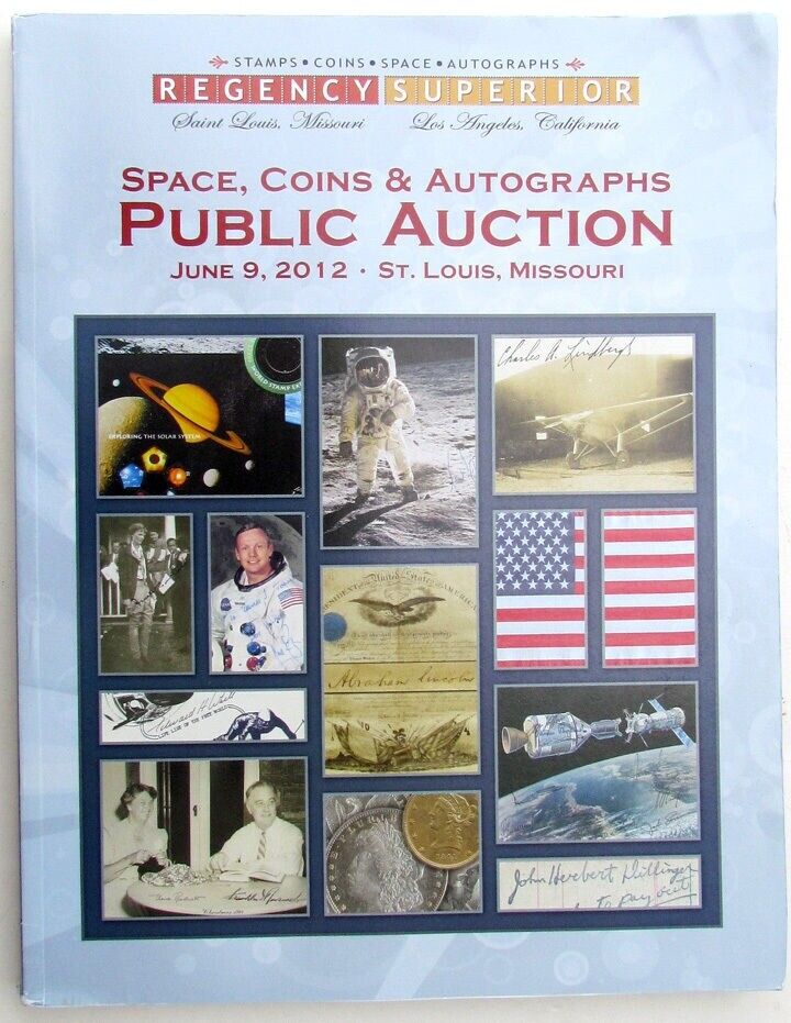 SPACE COINS AUTOGRAPHS STAMPS 2012 AUCTION CATALOGUE REFERENCE BOOK