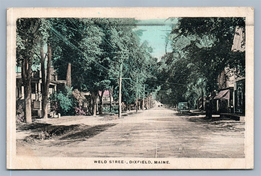 DIXFIELD ME WELD STREET ANTIQUE POSTCARD