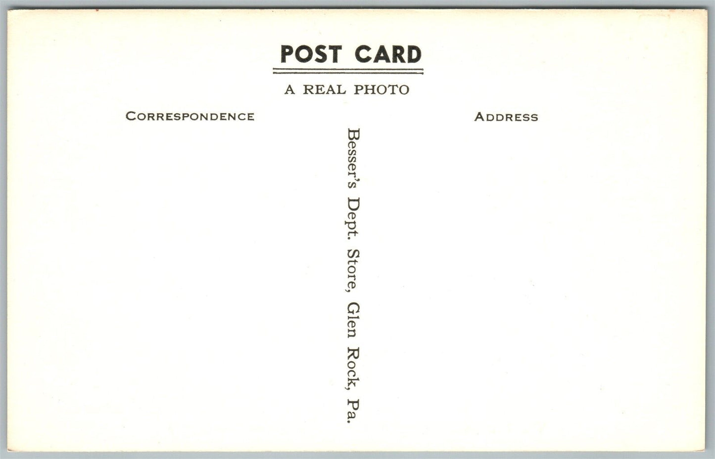 BESSERVILLE PA GLEN ROCK EXAGGERATED ANTIQUE POSTCARD