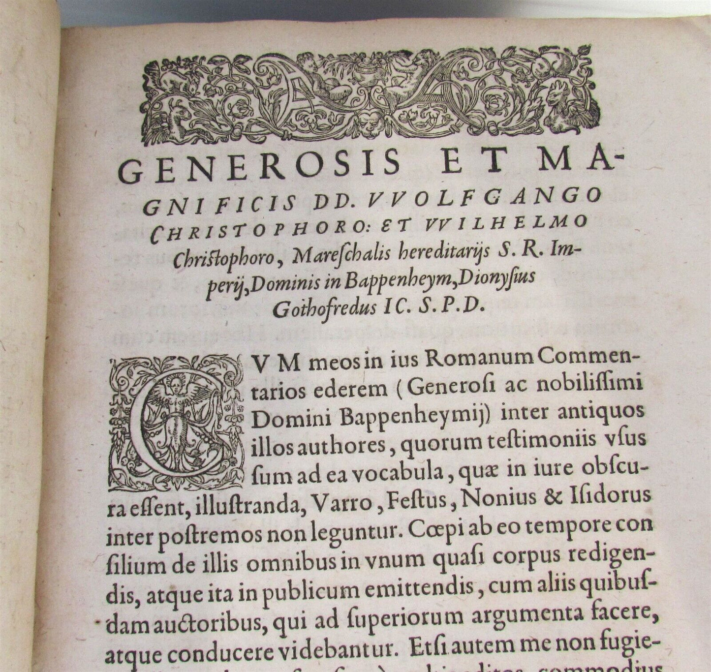 1595 LATIN LANGUAGE AUTHORS by GOTHOFREDUS antique 16th CENTURY