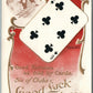 GOOD FORTUNES AS TOLD by CARDS GOOD LUCK BUSINESS ANTIQUE POSTCARD