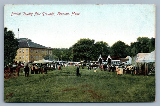 TAUNTON MA BRISTOL COUNTY FAIR GROUNDS ANTIQUE POSTCARD