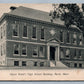 BARRE MA HENRY WOOD'S HIGH SCHOOL ANTIQUE POSTCARD