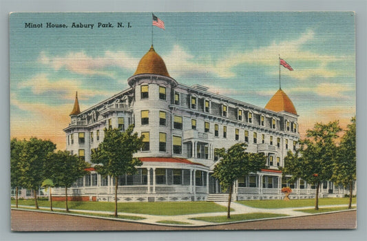 ASBURY PARK NJ MINOT HOUSE VINTAGE POSTCARD