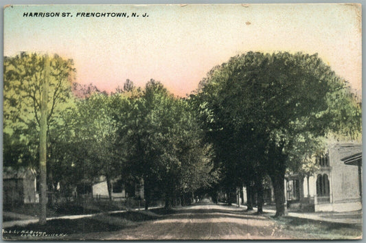 FRENCHTOWN NJ HARRISON STREET ANTIQUE POSTCARD