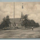 ENGLEWOOD NJ WEST SIDE CHURCH & LIBERTY POLE ANTIQUE POSTCARD