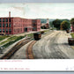 SOUTH MANCHESTER CT FOREST STREET MILLS CHENEYS ANTIQUE POSTCARD train railroad