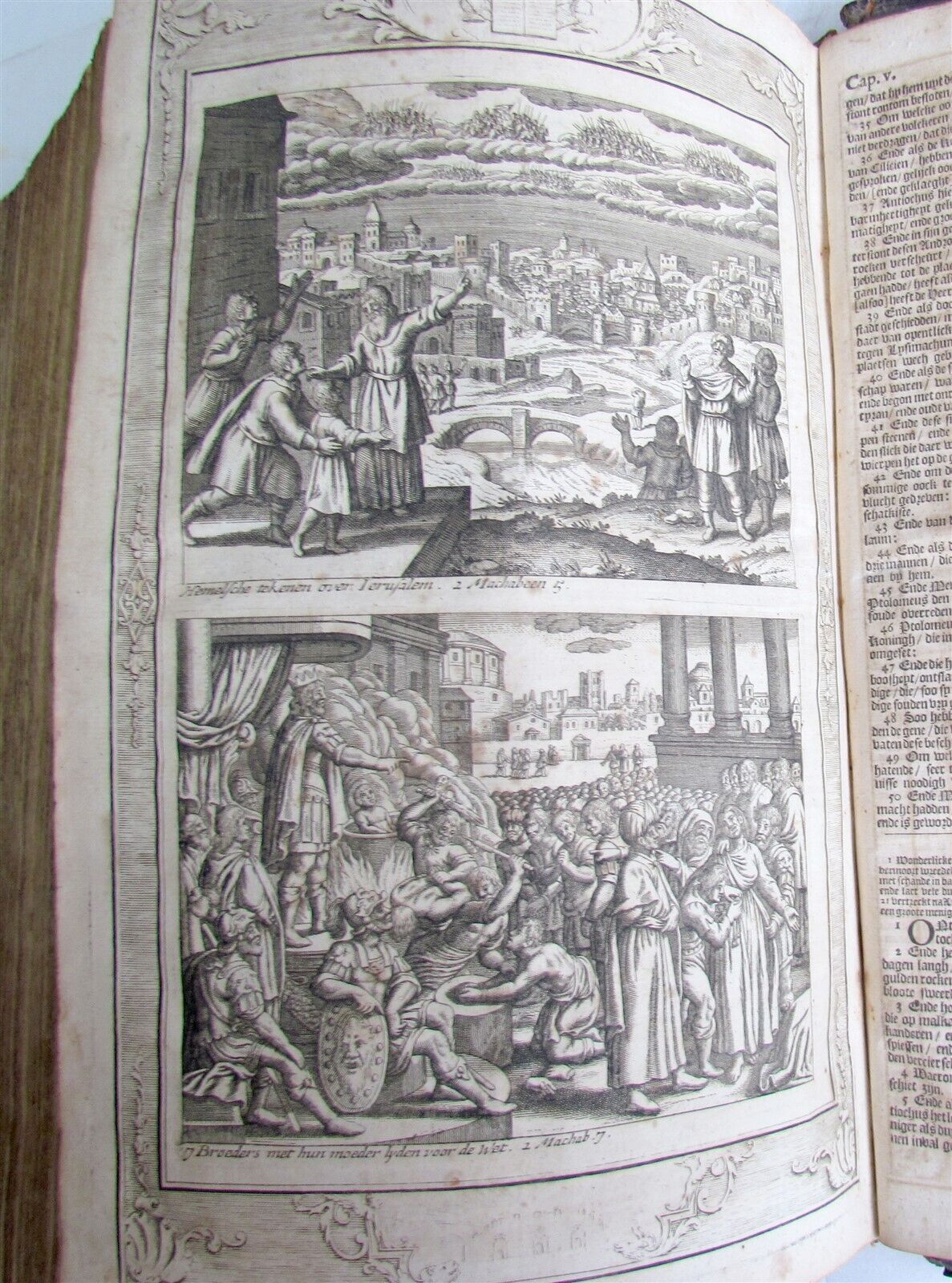 1738 BIBLE in DUTCH ILLUSTRATED w/ MAPS MASSIVE FOLIO in DUTCH antique BIBLIA