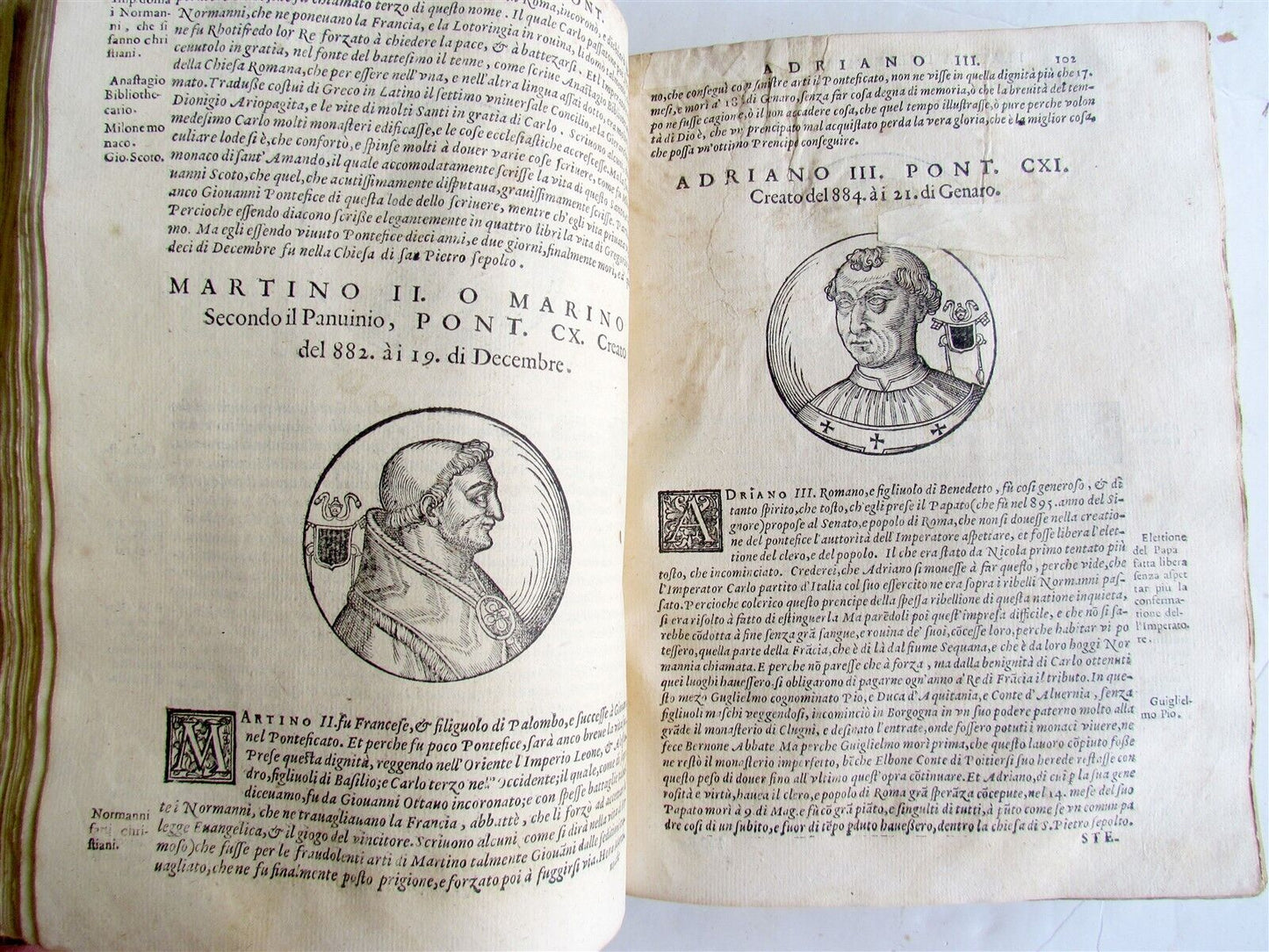 1600 BARTOLOMEO PLATINA LIVES of POPES antique 16th CENTURY ILLUSTRATED