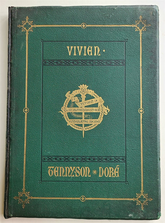 1867 GUSTAVE DORE ILLUSTRATED VIVIEN by ALFRED TENNYSON antique FOLIO poetry