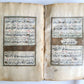 19th CENTURY MANUSCRIPT KORAN in OTTOMAN TURKISH LANGUAGE antique ILLUMINATED