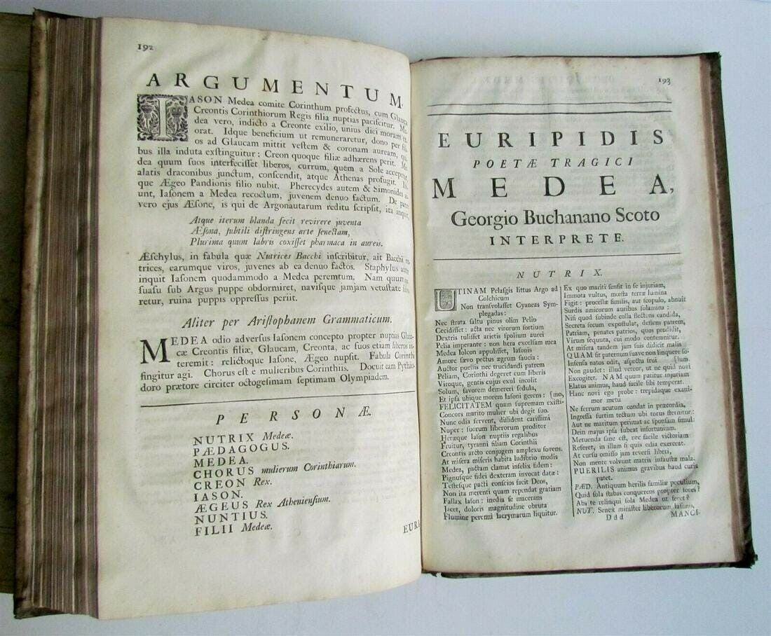 1715 2 VOLUMES Georgii Buchanani Scoti Poetarum antique POETRY