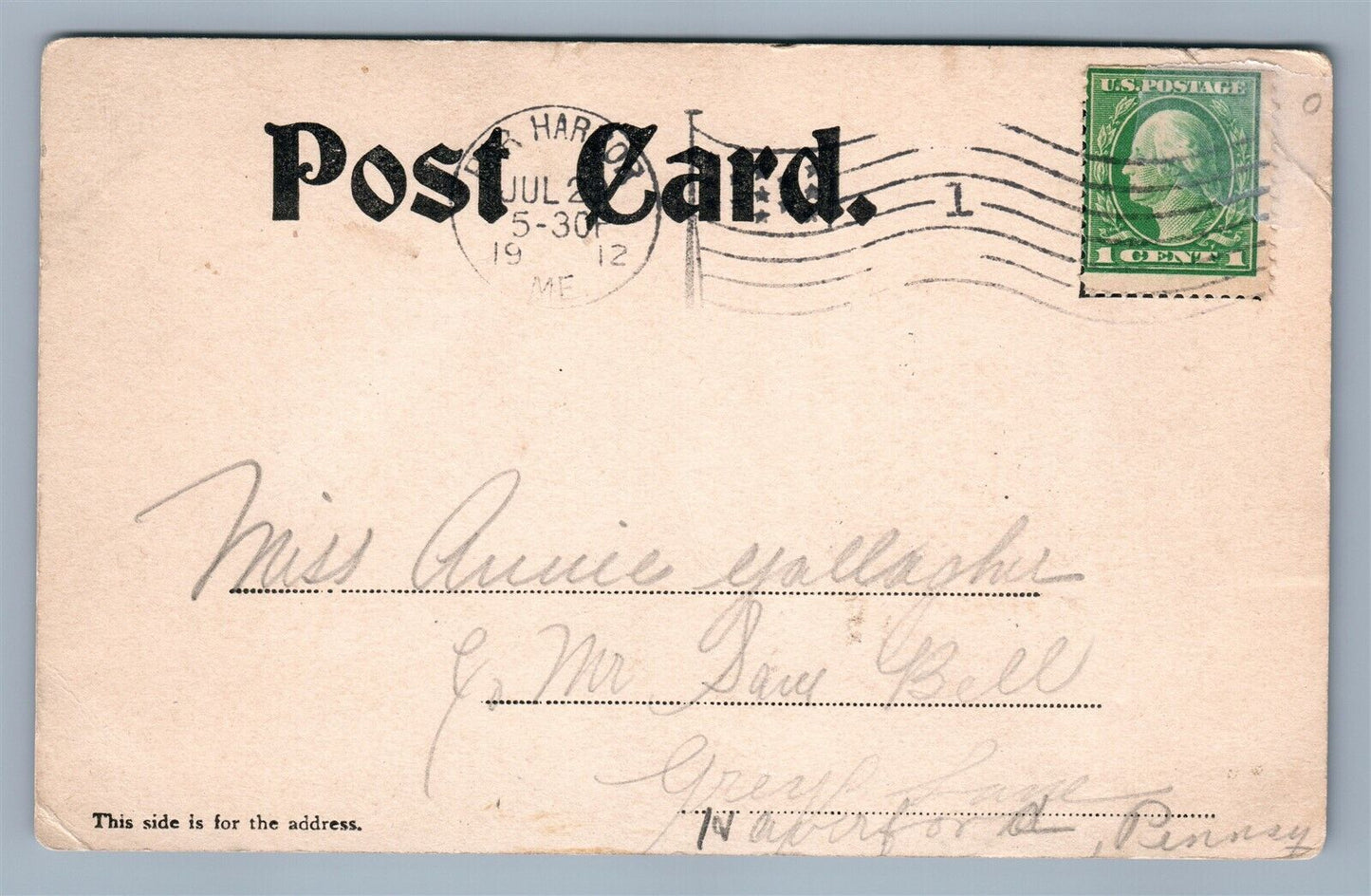 BAR HARBOR ME ST.SAVIOUR'S CHURCH ANTIQUE POSTCARD