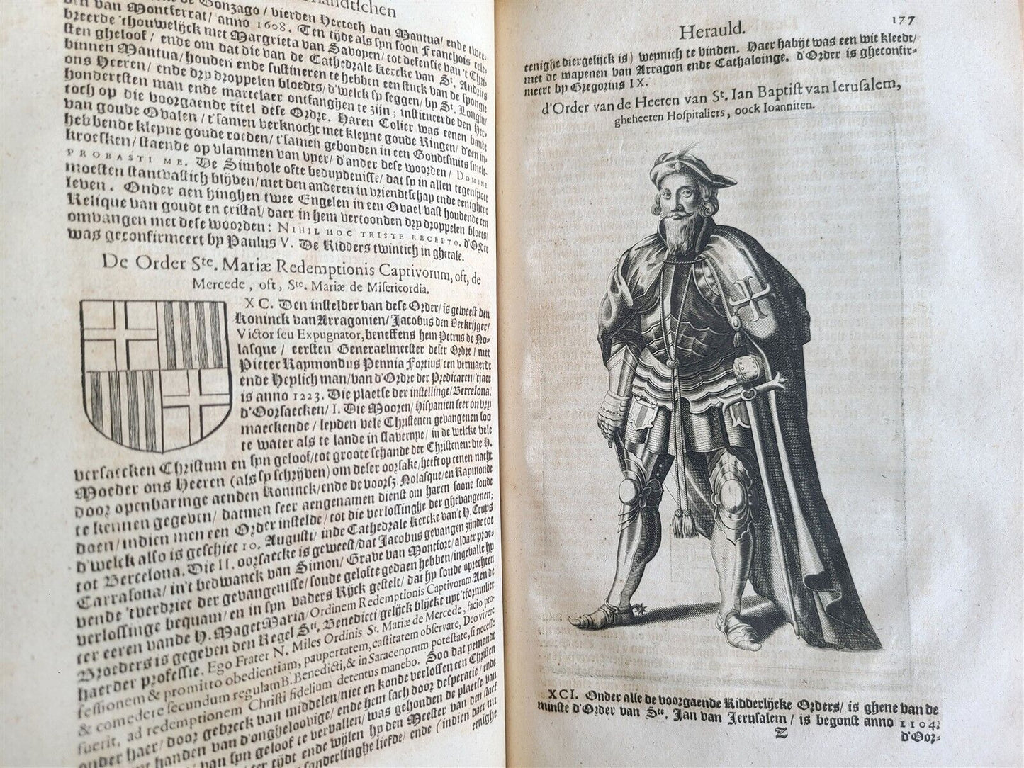 1645 NETHERLANDS HISTORY ILLUSTRATED w/ 116 WOODCUTS antique