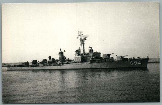 MILITARY SHIP USS INGRAHM VINTAGE REAL PHOTO POSTCARD RPPC