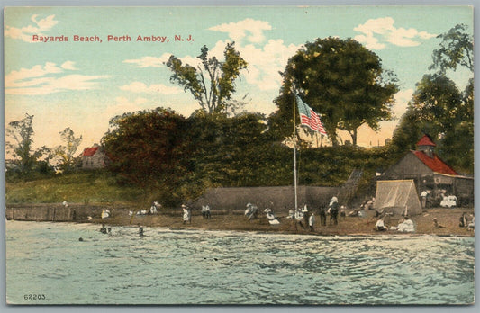 PERTH AMBOY NJ BAYARDS BEACH ANTIQUE POSTCARD